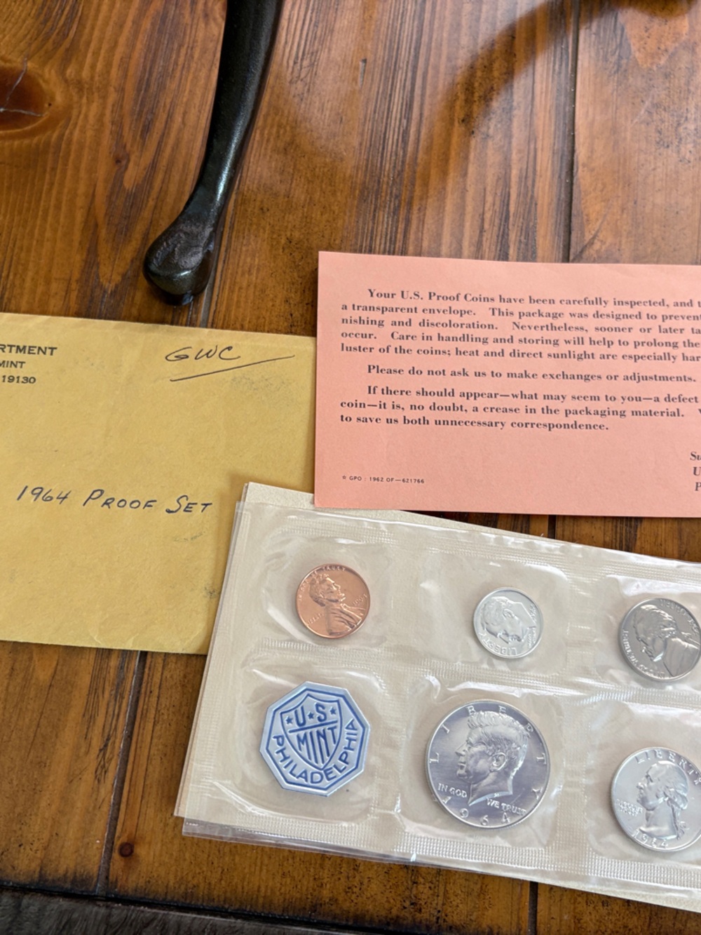 1964 US Proof Set with Treasury Envelope and Info Card